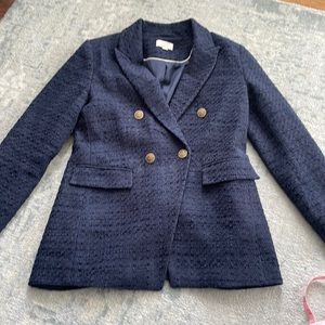 Tweed Navy Loft blazer size 2 NWOT